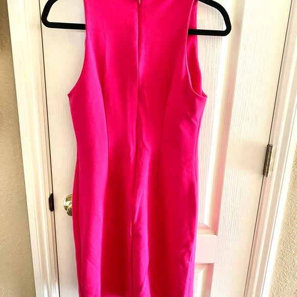 Jennifer Lopez fitted hot pink dress size 6 - Picture 2 of 3